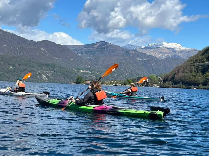 Kayakers on Lake Orta