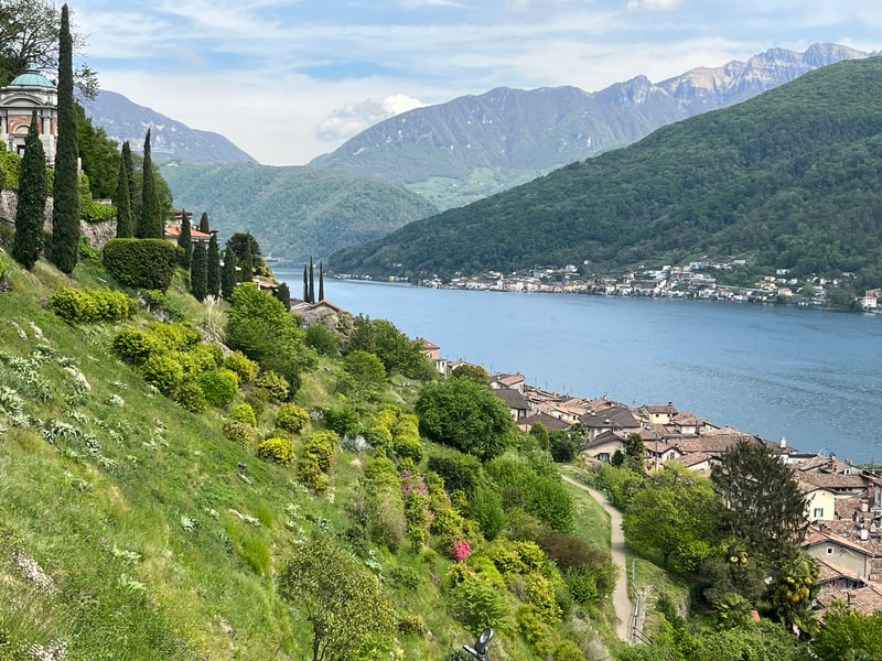 Overlook of Lake Lugano. 