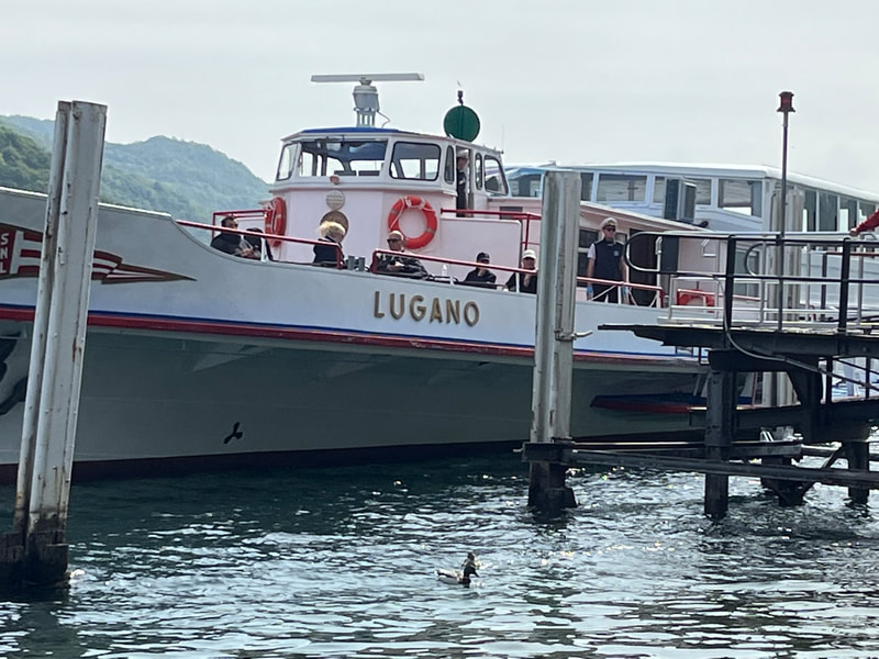 Ferry boat on Lake Lugano. 