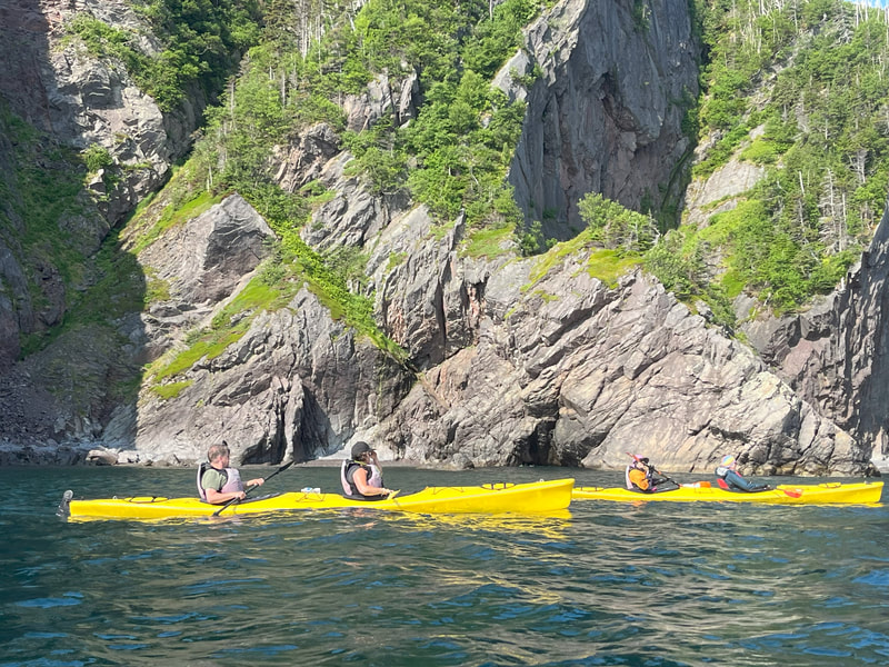 Kayakers in Trinity Bay