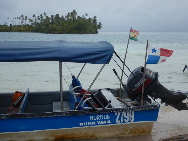 Boat on a beach in Panama