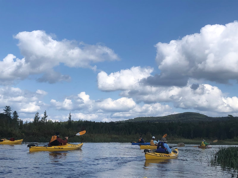 Kayakers on South Inlet, Raquette Lake