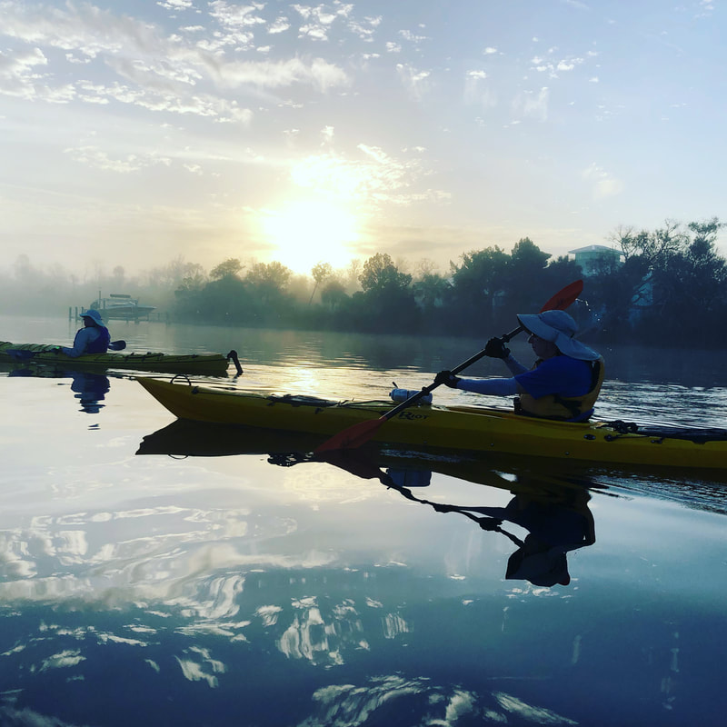 Kayakers at Sunrise, Homosassa River