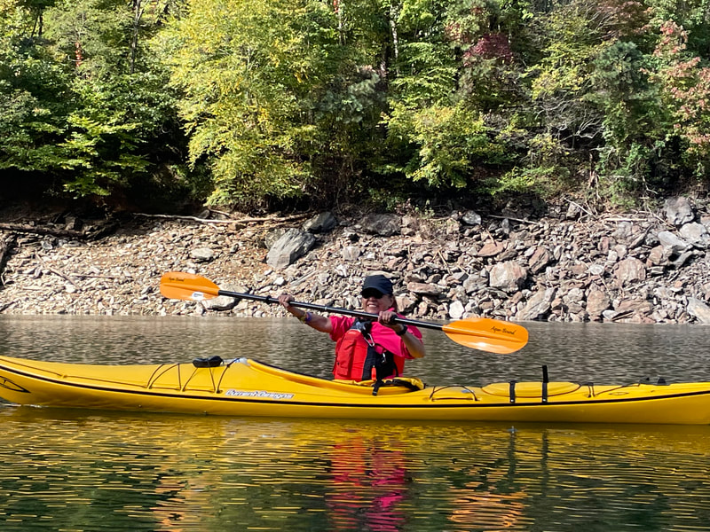 Kayaker on Fontana Lake